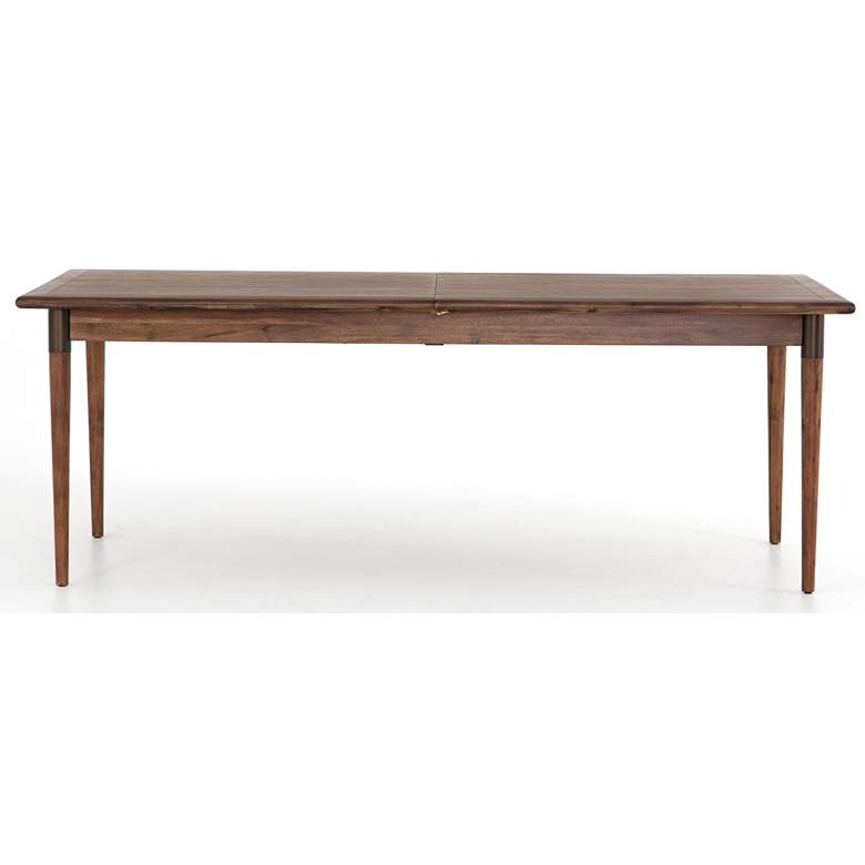 Image 6 Harper 84" Wide Toasted Walnut Wood Extension Dining Table more views