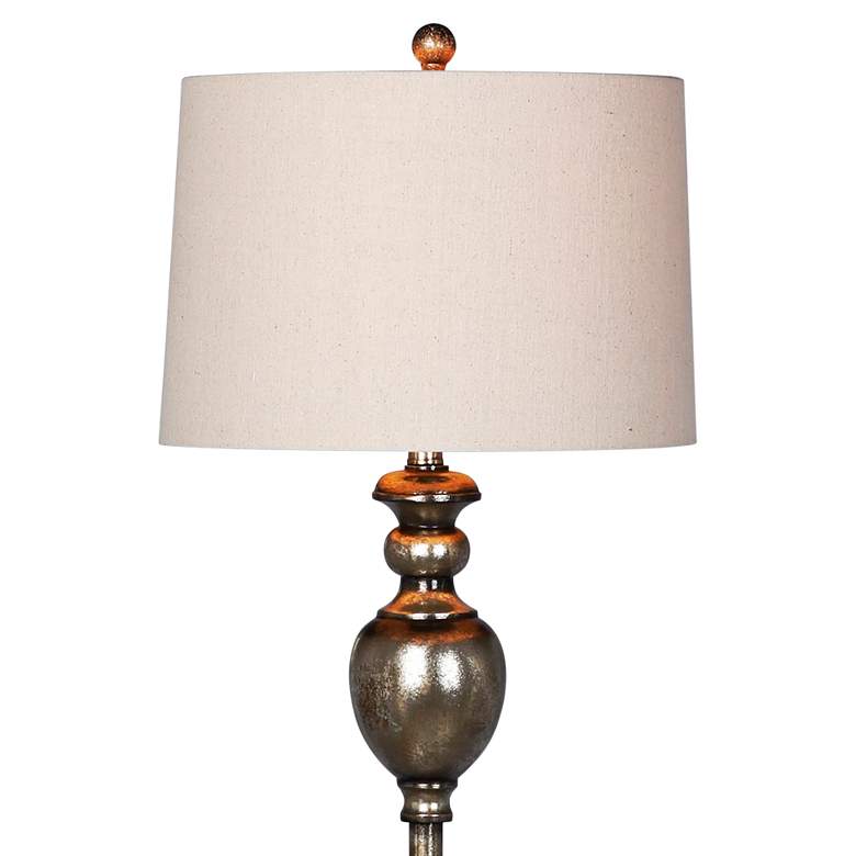 Image 4 Harper Antique Gold Leaf Textured Urn Floor Lamp more views