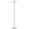 Harper Brushed Steel Torchiere Floor Lamp