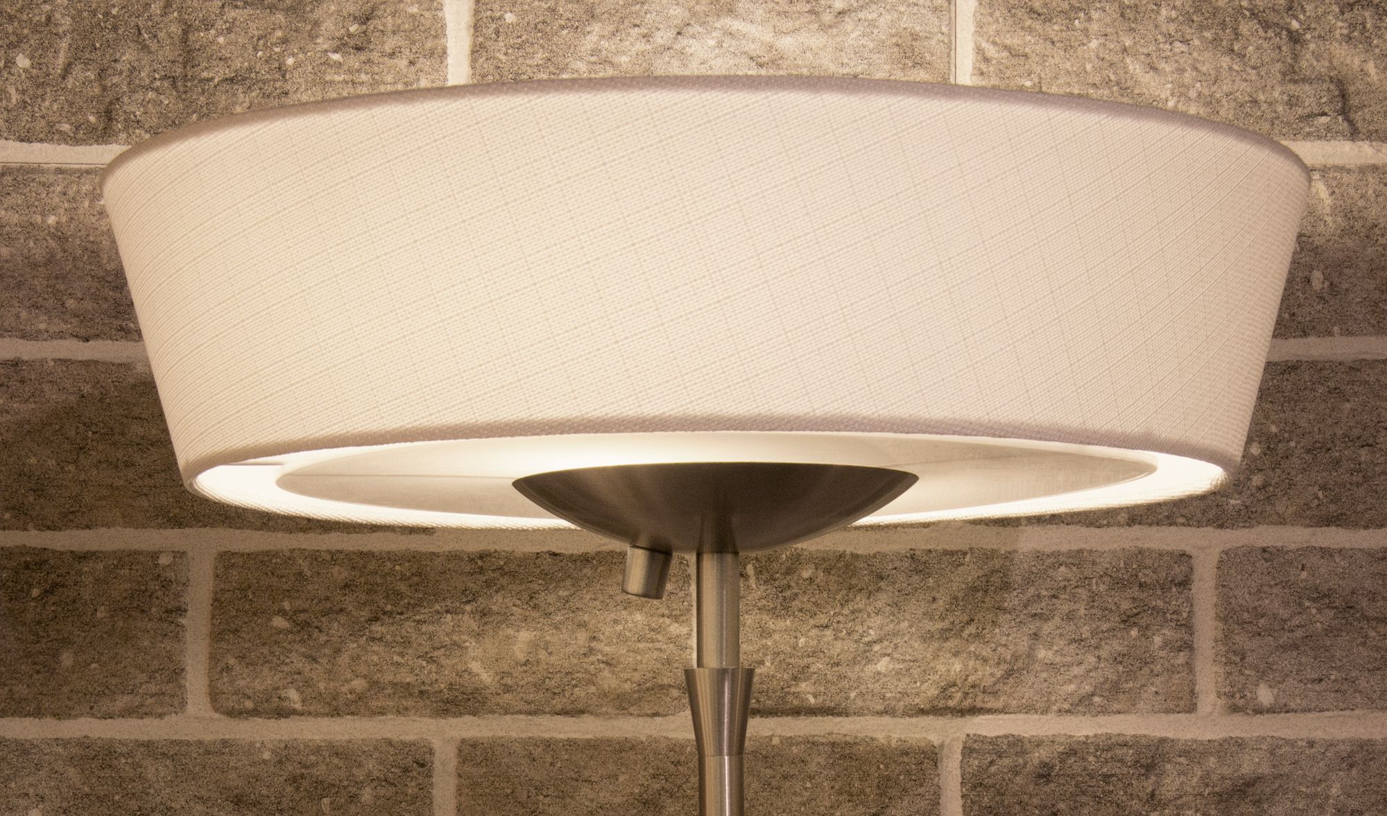 Image 2 Harper Brushed Steel Torchiere Floor Lamp more views