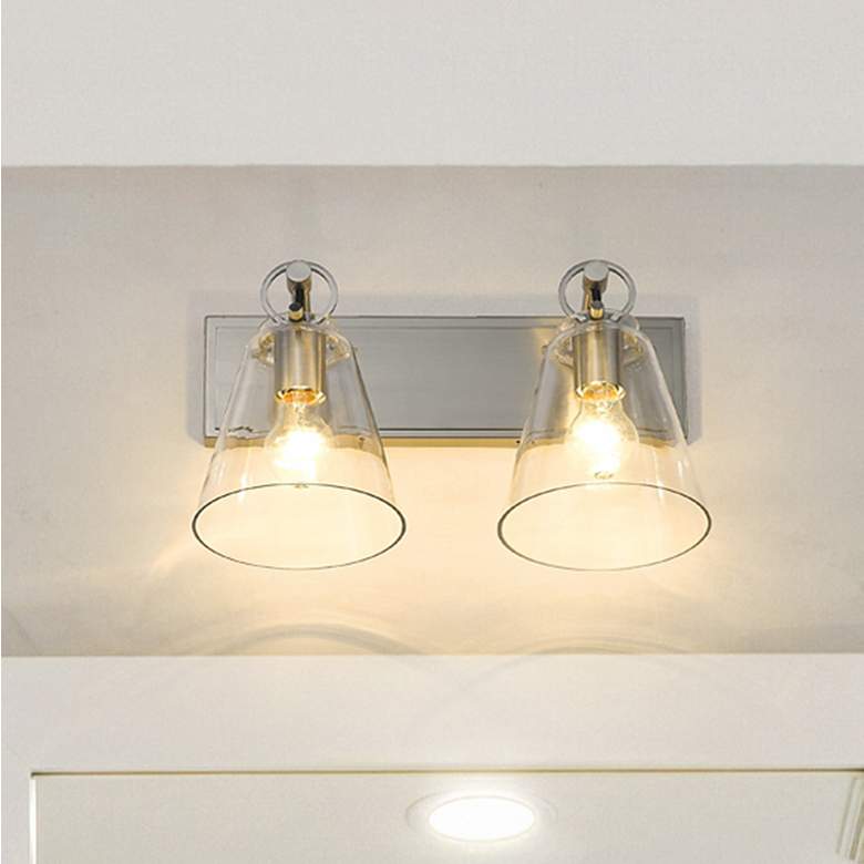 Image 1 Harper by Z-Lite Brushed Nickel 2 Light Vanity
