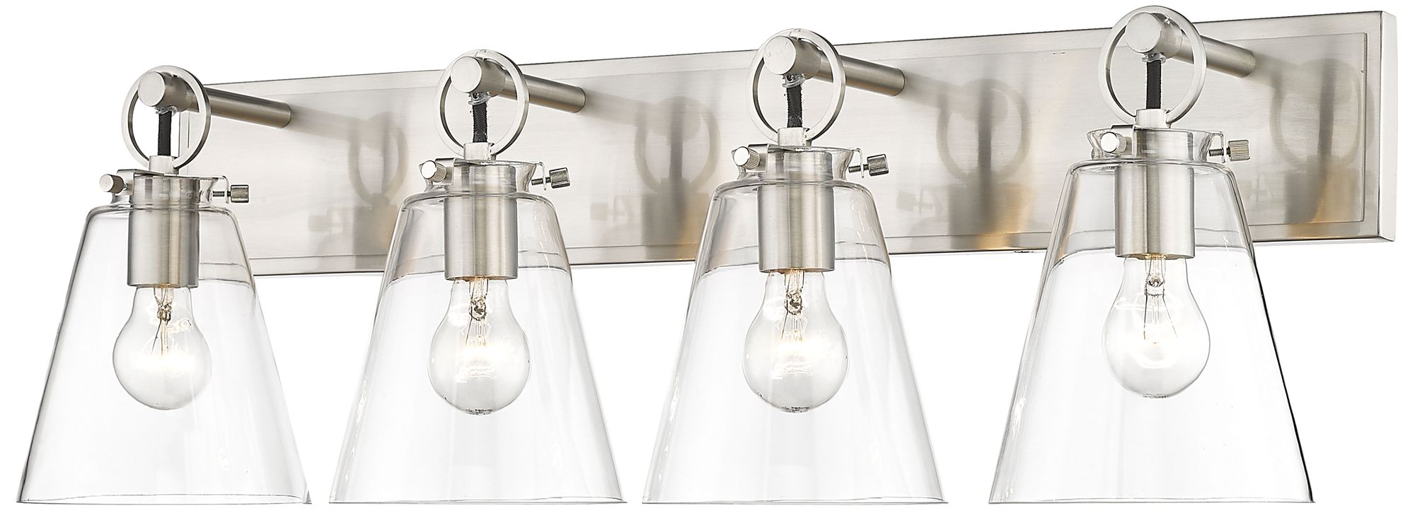 Harper by Z-Lite Brushed Nickel 31.25 inch 4 Light Vanity