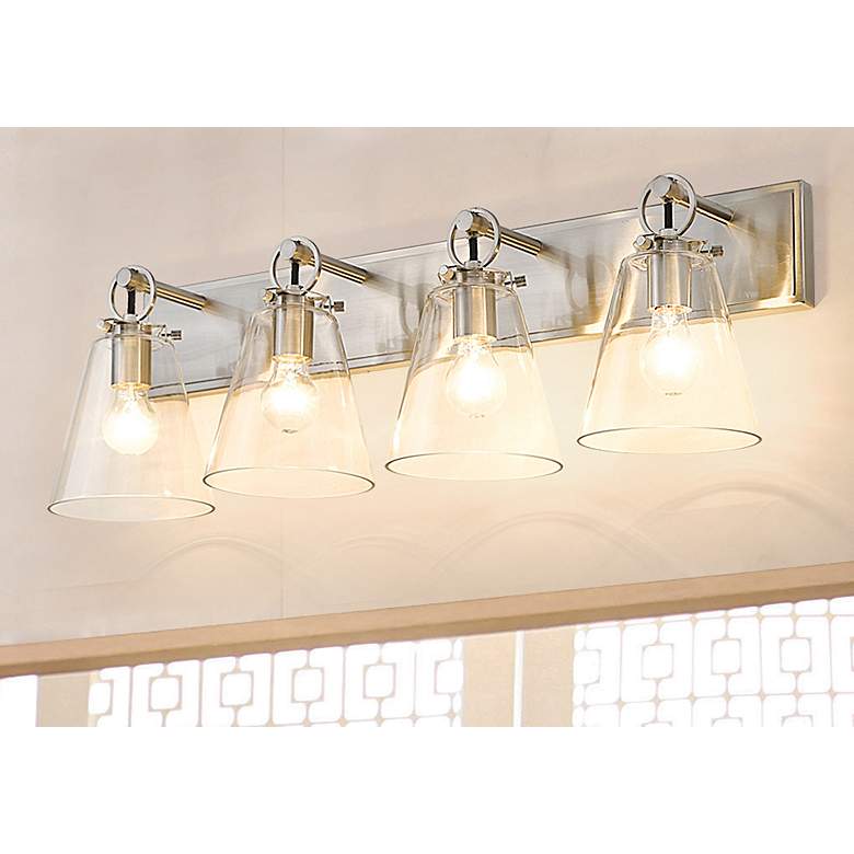 Image 1 Harper by Z-Lite Brushed Nickel 4 Light Vanity