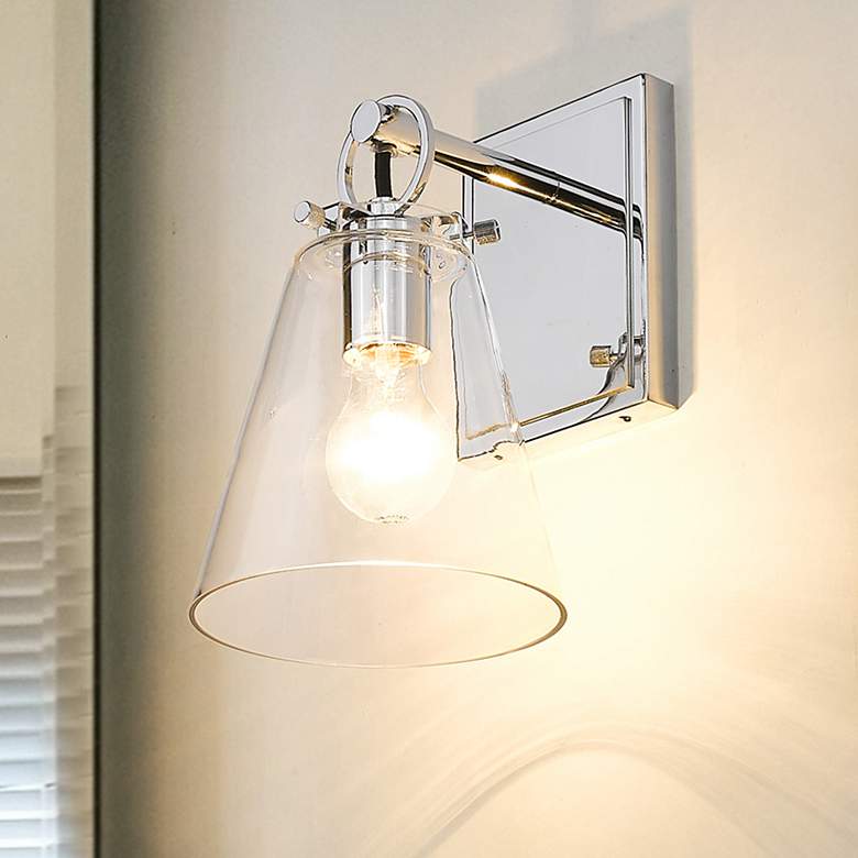 Image 1 Harper by Z-Lite Chrome 1 Light Wall Sconce