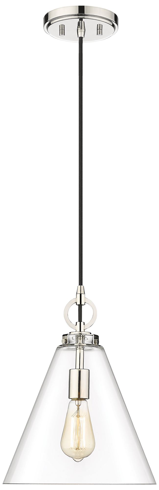 Harper by Z-Lite Polished Nickel 11.5 inch 1 Light Pendant