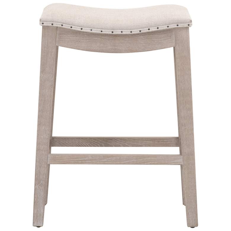 Image 1 Harper Counter Stool, Performance Bisque French Linen, Natural Gray Ash