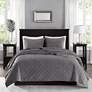 Thumbnail2 of Harper Gray Solid King/Cal King 3-Piece Coverlet Set