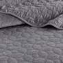 Thumbnail3 of Harper Gray Solid King/Cal King 3-Piece Coverlet Set more views