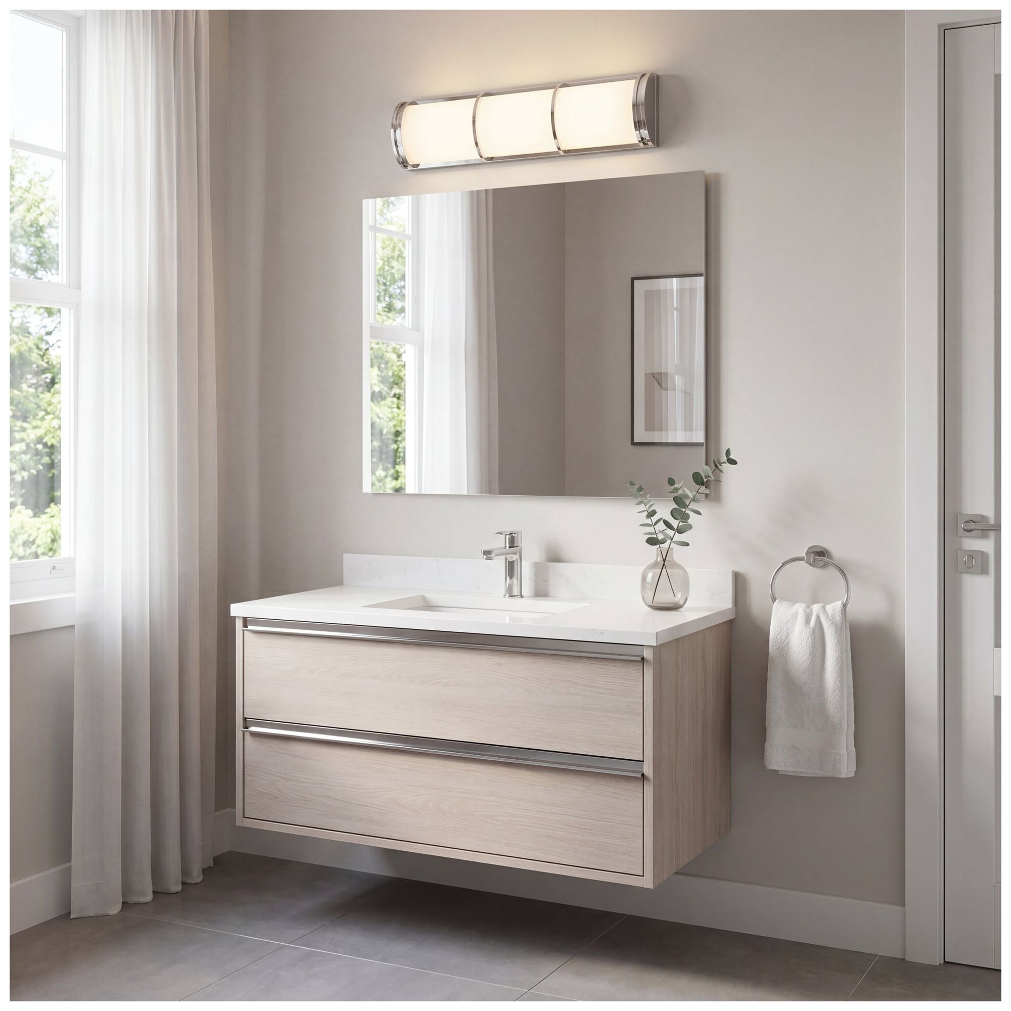 Image 5 Harper LED Bathroom Vanity Light in Chrome more views