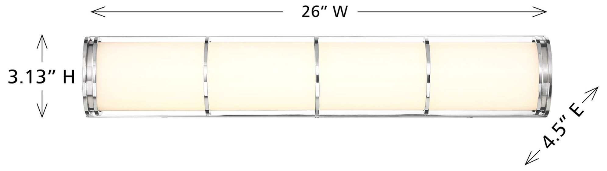 Image 6 Harper LED Bathroom Vanity Light in Chrome more views