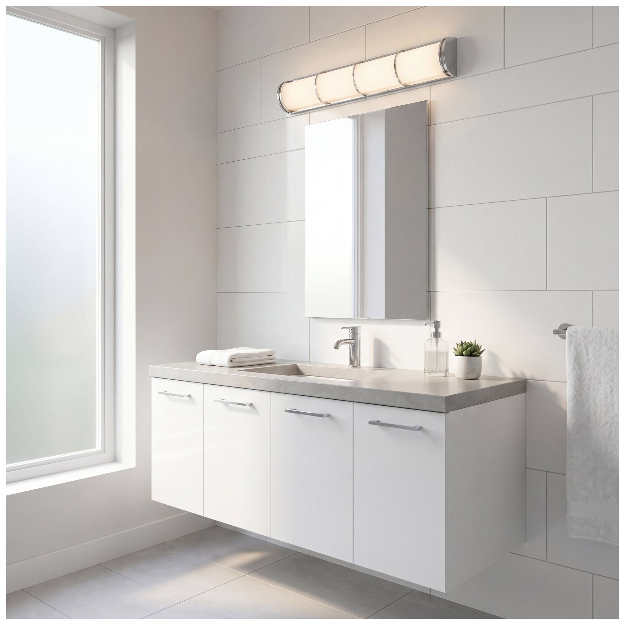 Image 7 Harper LED Bathroom Vanity Light in Chrome more views