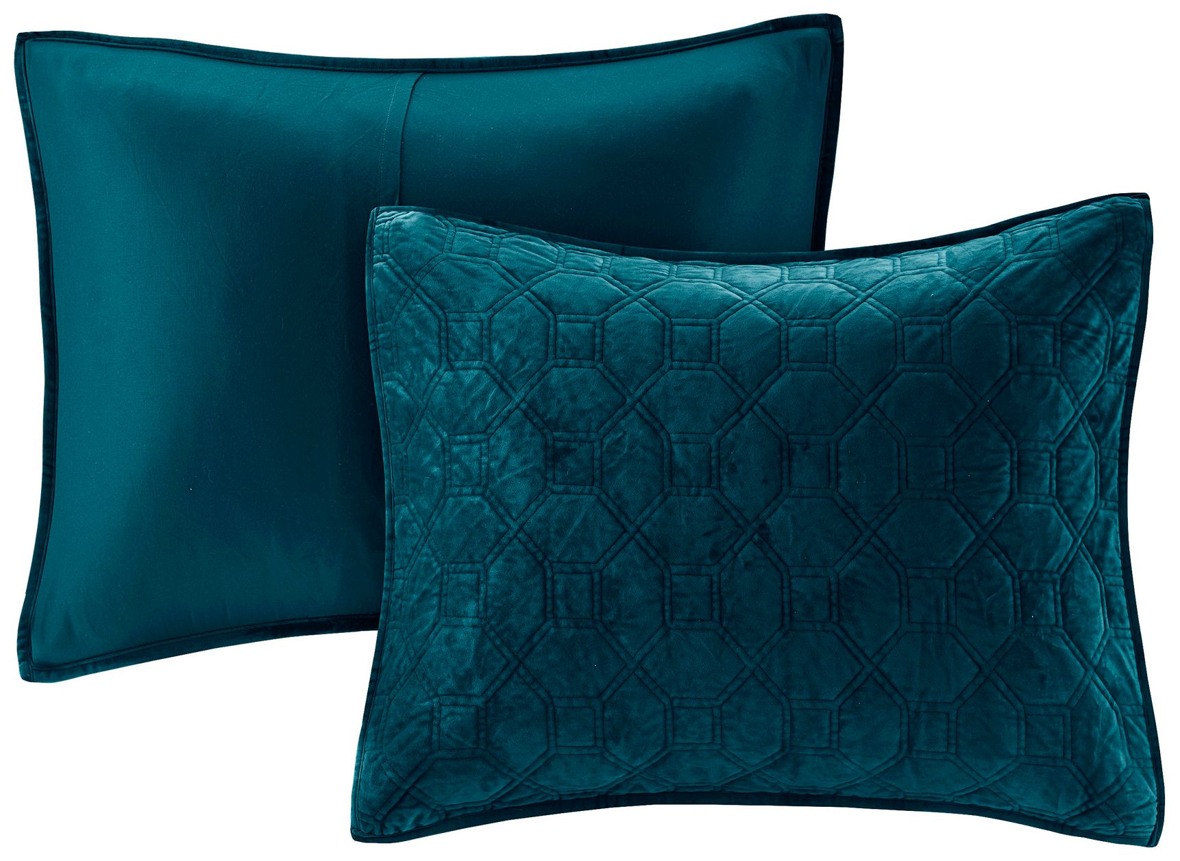 Harper Teal Solid Full/Queen 3-Piece Coverlet Set