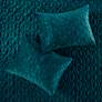 Thumbnail4 of Harper Teal Solid King/Cal King 3-Piece Coverlet Set more views