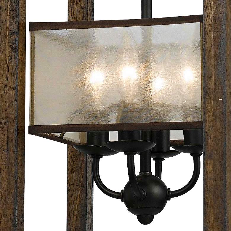 Image 3 Harper Wood 12 inch Wide Iron Pendant Chandelier more views