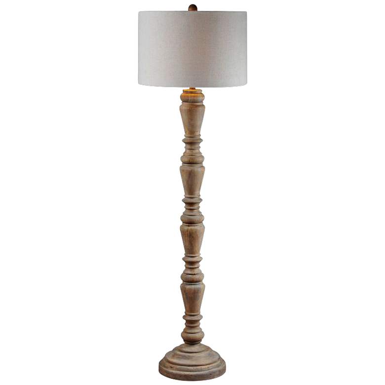 Image 1 Harper Wood Candlestick Floor Lamp