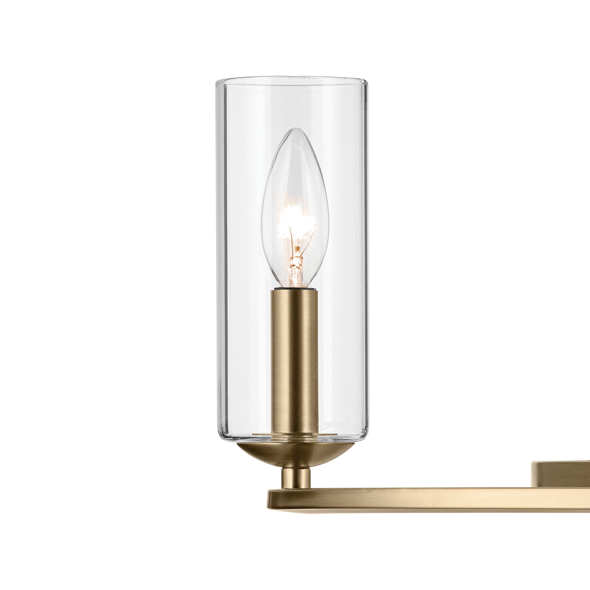 Harpin 52 1/2"W Champagne Bronze 8-Light Linear Chandelier