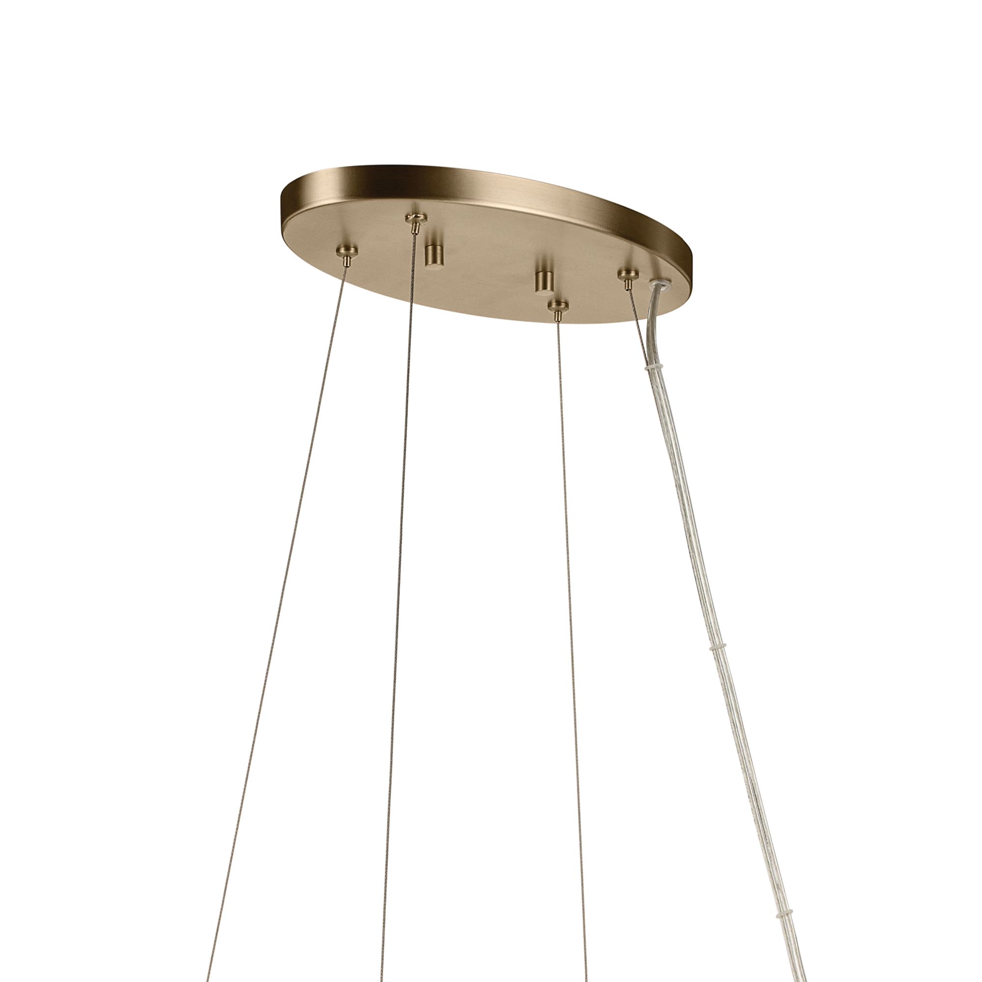 Harpin 52 1/2"W Champagne Bronze 8-Light Linear Chandelier