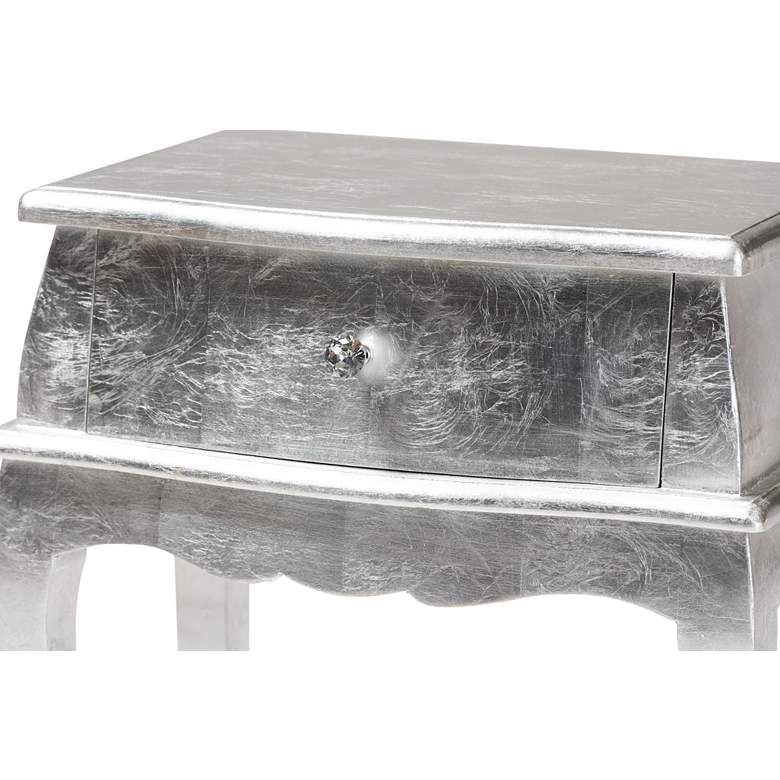 Image 2 Harriet 19 3/4" Wide Silver Wood Traditional Nightstands Set of 2 more views