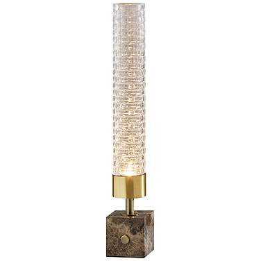Harriet 19" High Antique Brass LED Accent Lantern Table Lamp