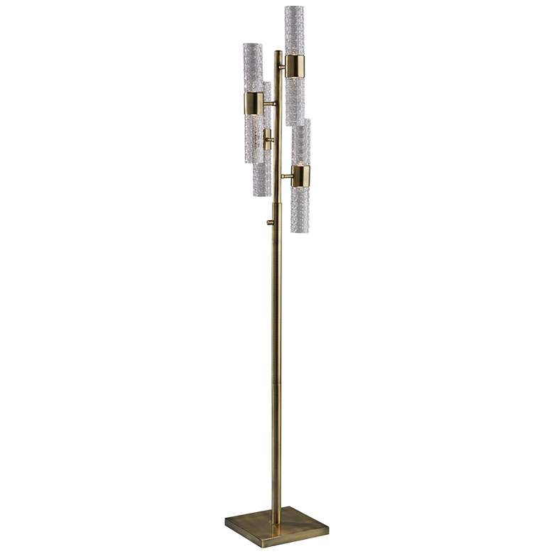Image 2 Harriet Antique Brass 8-Light LED Floor Lamp