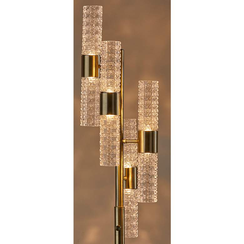 Image 5 Harriet Antique Brass 8-Light LED Floor Lamp more views