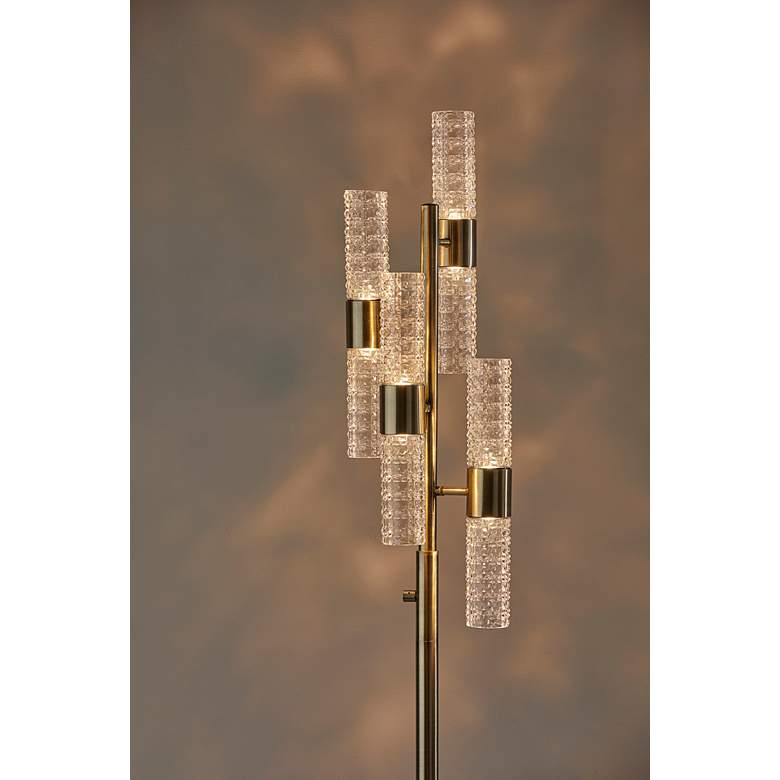 Image 6 Harriet Antique Brass 8-Light LED Floor Lamp more views