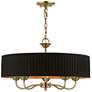 3_Harrington 23" Wide Antique Brass 5-Light Drum Chandelier