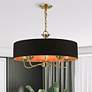 2_Harrington 23" Wide Antique Brass 5-Light Drum Chandelier