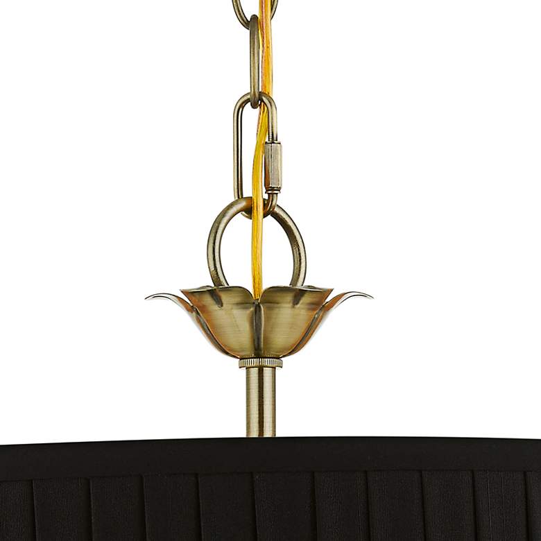 Image 6 Harrington 23" Wide Antique Brass 5-Light Drum Chandelier more views