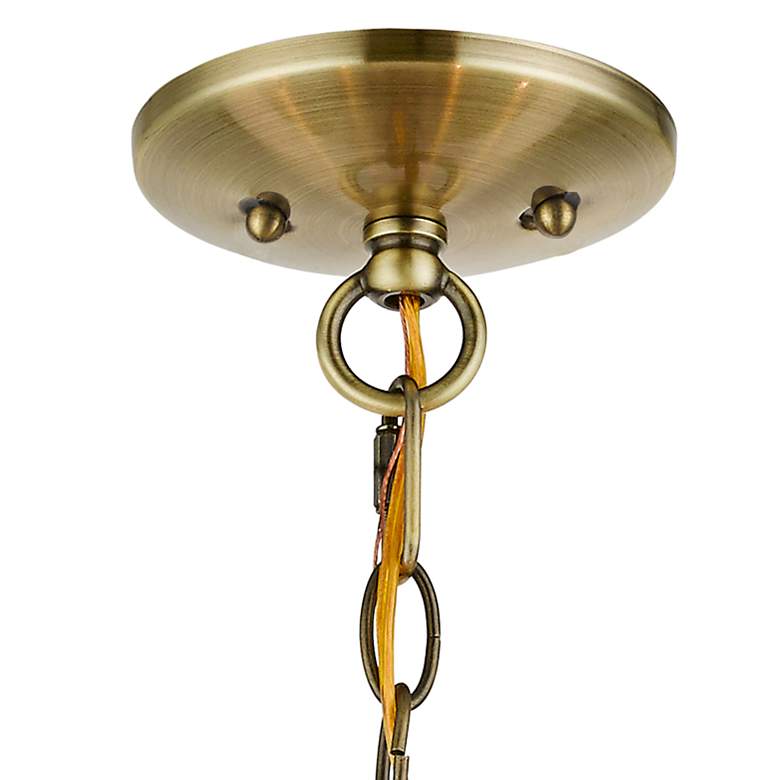 Image 7 Harrington 23" Wide Antique Brass 5-Light Drum Chandelier more views