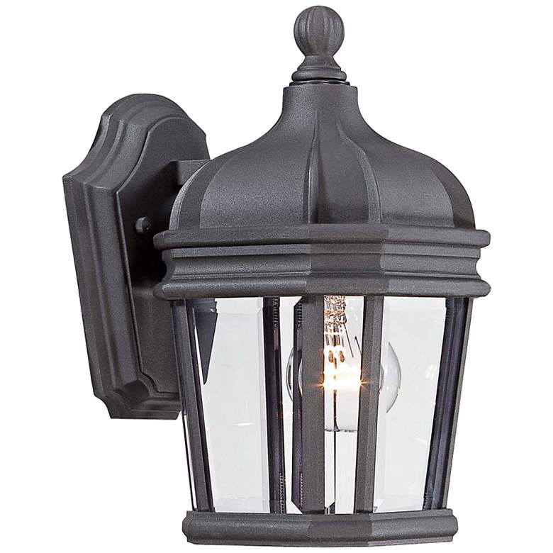 Image 1 Harrison 11 1/2 inch High Black Outdoor Wall Light