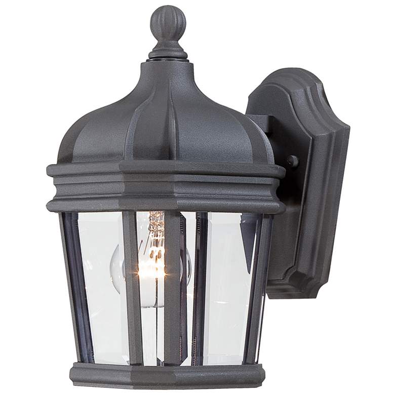 Image 1 Harrison 11 1/2" High Black Outdoor Wall Light