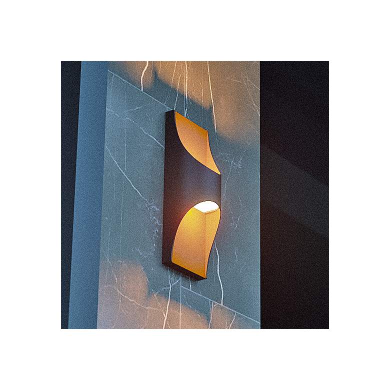 Image 1 Harrison 12" High Black LED Outdoor Wall Light