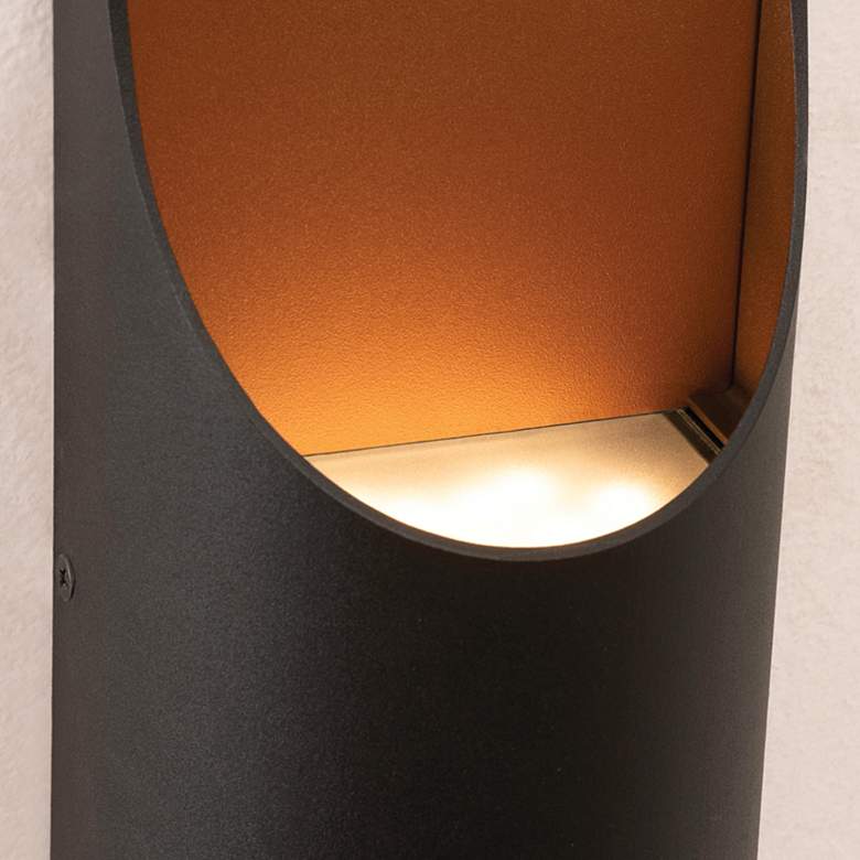 Image 4 Harrison 12" High Black LED Outdoor Wall Light more views