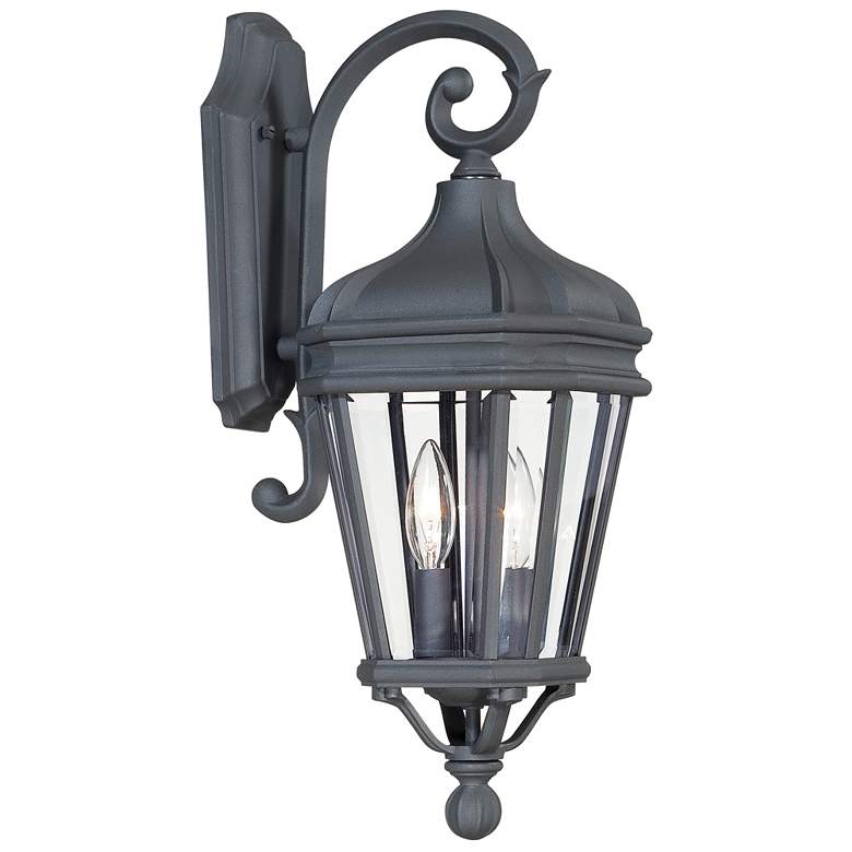 Image 1 Harrison 20 inch High Vintage Black Outdoor Wall Light