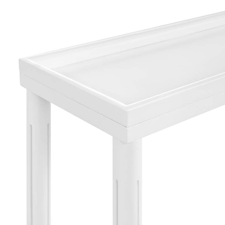 Image 5 Harrison 22" Wide White Wood Rectangular Side Tables Set of 2 more views
