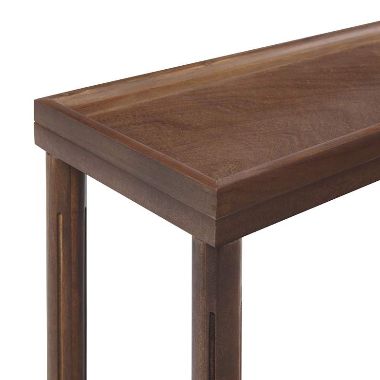 Image 5 Harrison 22 inchW Chestnut Wood Rectangular Side Tables Set of 2 more views