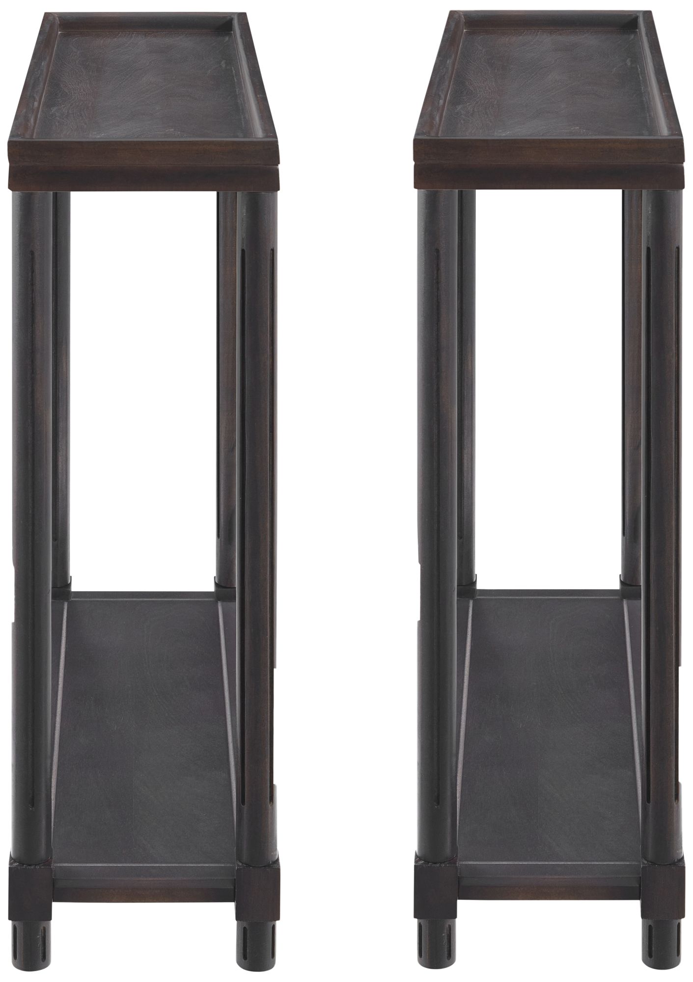 Harrison 22"W Espresso Wood Rectangular Side Tables Set of 2