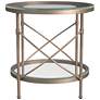 Harrison 24" Antique Gold Round End Table