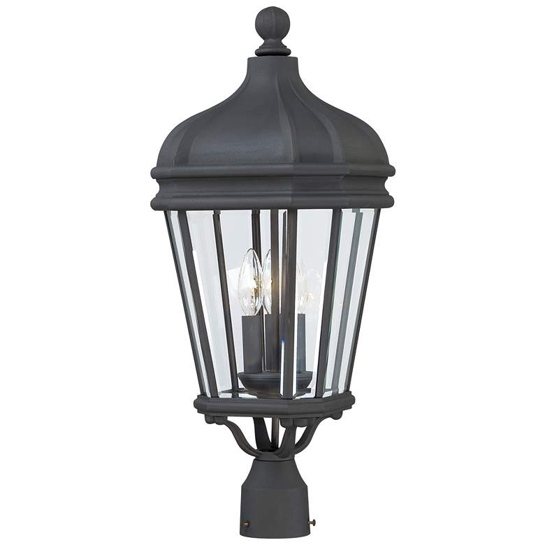 Image 2 Harrison 25" High Black Outdoor Post Light