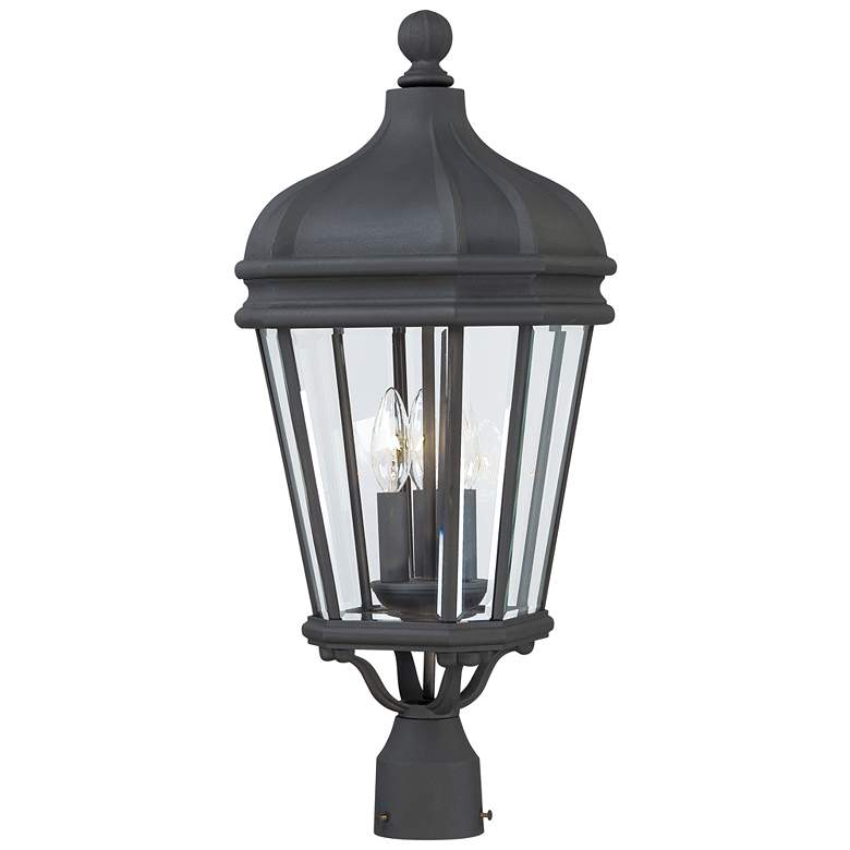 Image 2 Harrison 25 inch High Black Outdoor Post Light