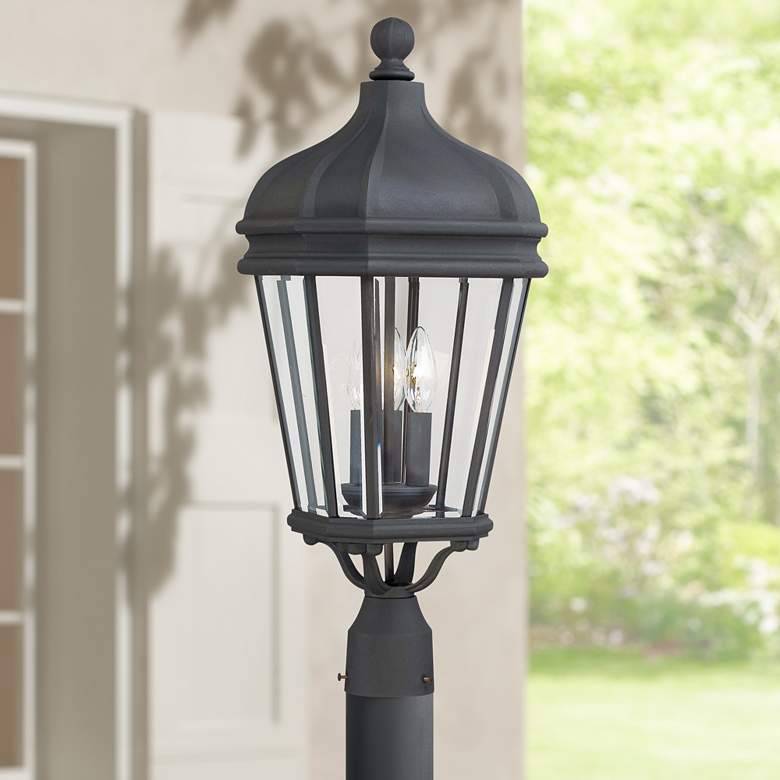 Image 1 Harrison 25" High Black Outdoor Post Light