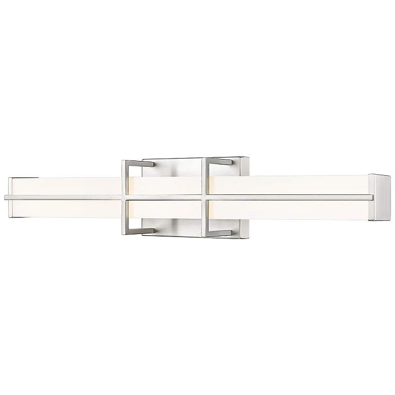 Image 1 Harrison 25" Wide Brushed Nickel LED Bath Light