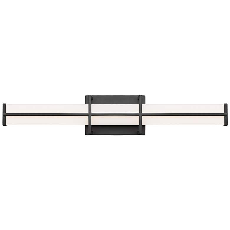 Image 6 Harrison 25" Wide Matte Black LED Bath Light more views