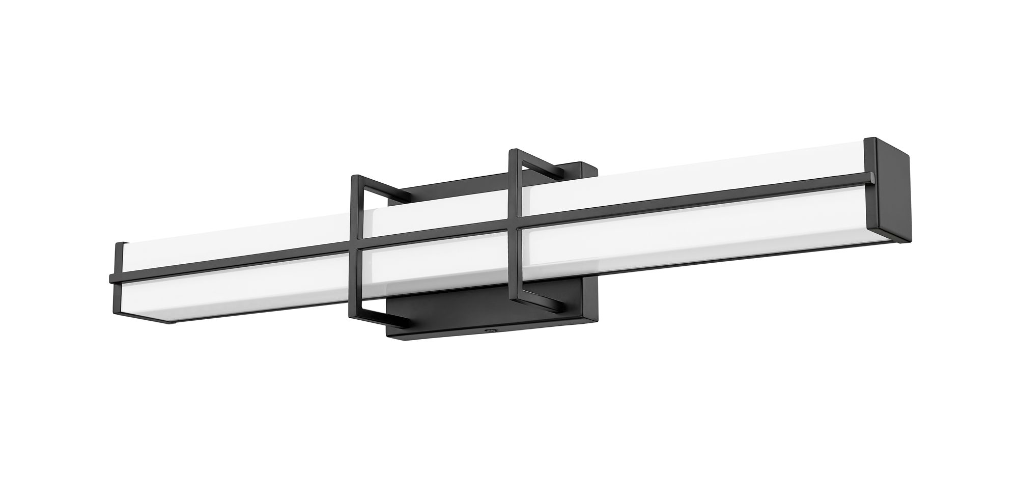 Harrison 25" Wide Matte Black LED Bath Light in scene