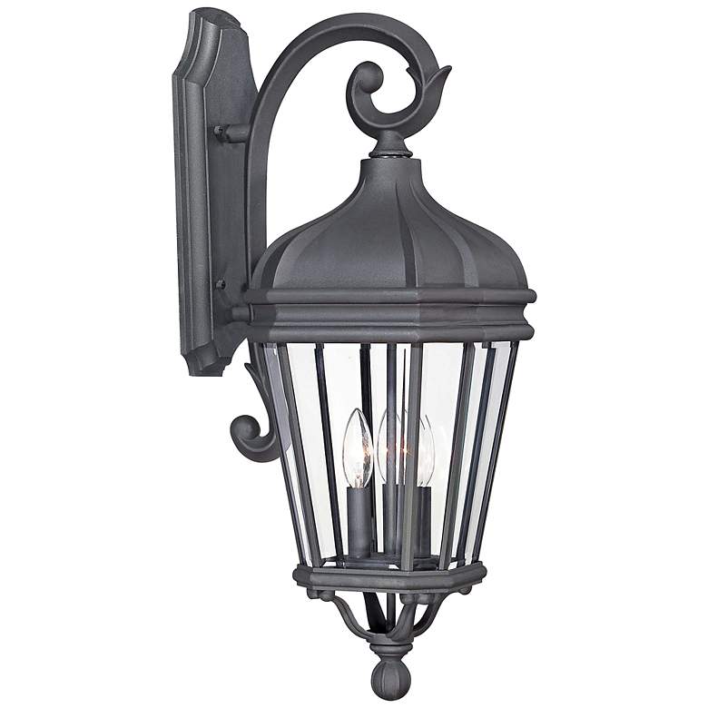 Image 1 Harrison 27 3/4 inch High Black Outdoor Wall Light