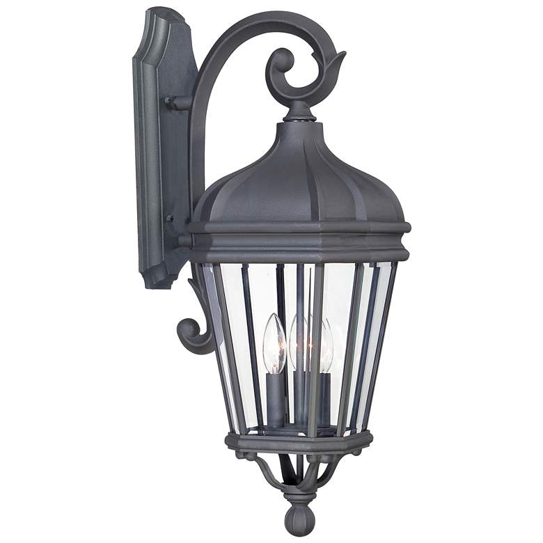 Image 1 Harrison 27 3/4" High Black Outdoor Wall Light