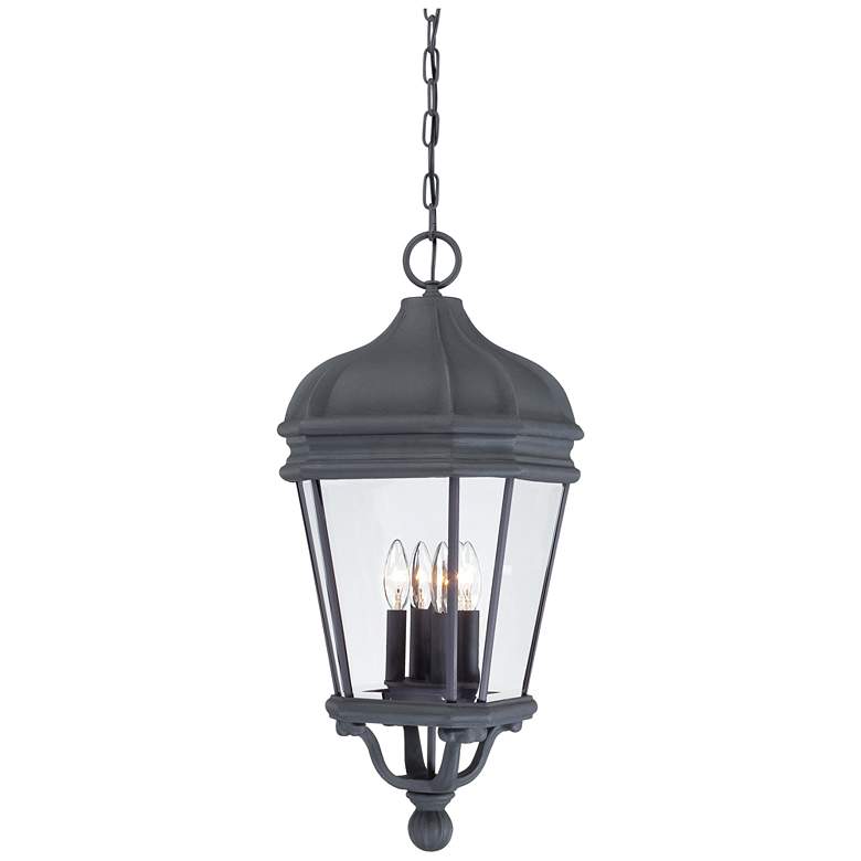 Image 2 Harrison 28 3/4" High Black Hanging Outdoor Light