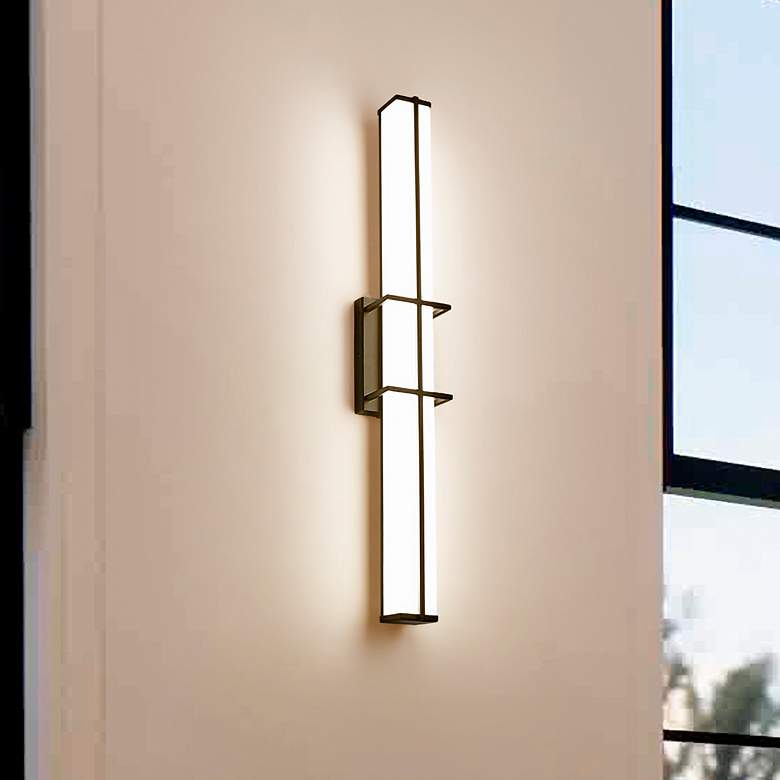 Image 1 Harrison 32" Wide Matte Black ADA LED Bath Light