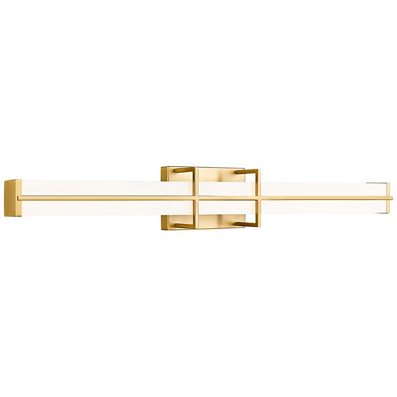 Image 3 Harrison 32" Wide Modern Gold LED Vanity Bath Light